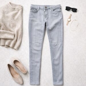 AllSaints Track Skinny Jeans Washed Grey Style 607 W30